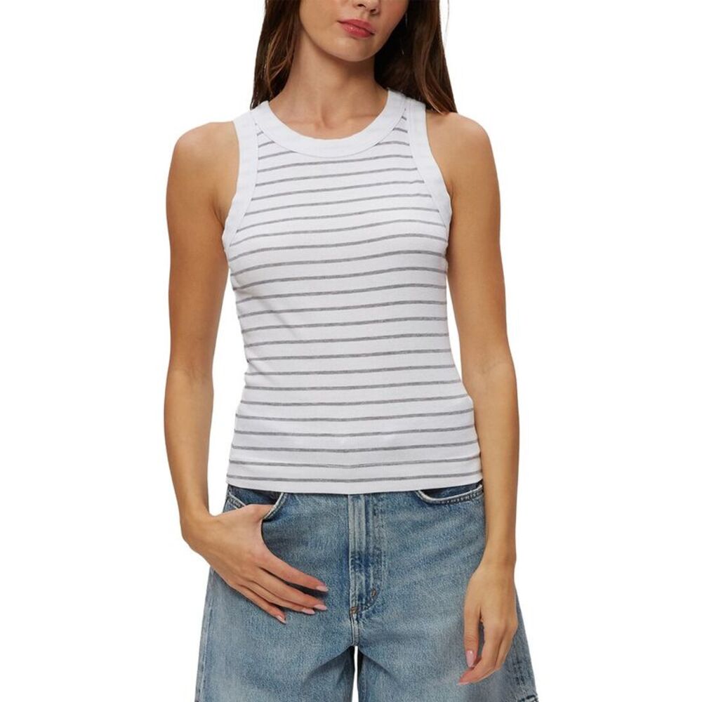 Michael Stars Womens  Gina Fitted Shirt, White